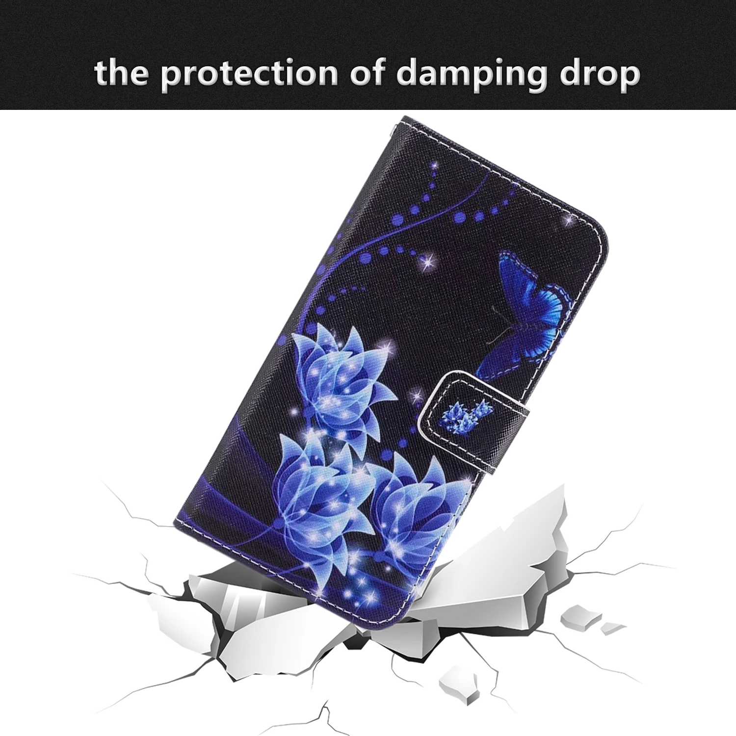 Роскошный кожаный флип кошелек с цветами мягкий чехол из ТПУ для Huawei Y5II Y3 Y5 Y7 2017 P8