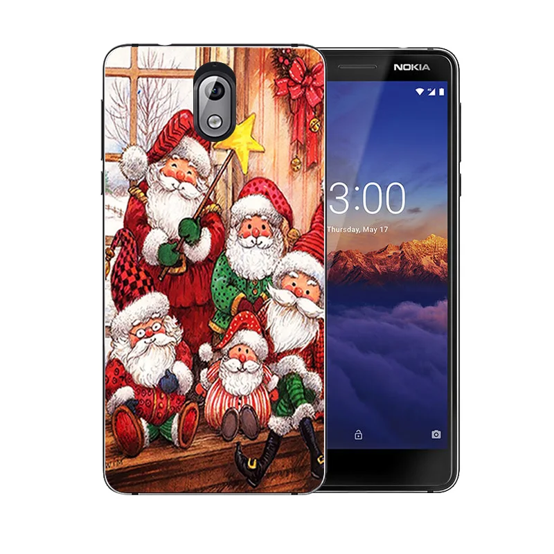 Back For Nokia 3 2018 / 3.1 Silicone TPU Phone Cases Ultra Thin Merry X'MAS Pattern Fundas for TA-1063 TA-1057 Shells |