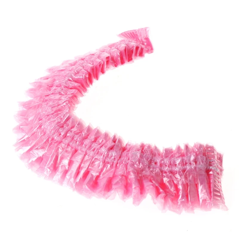 100 шт прозрачная одноразовая шапочка для душа салона волос эластичная