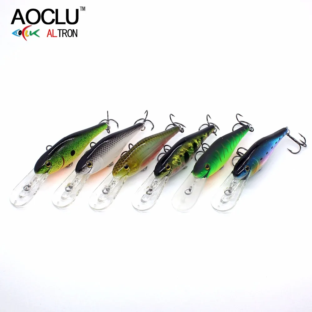 2018 AOCLU Новинка 6 шт./лот воблер 70 мм 8 г плавающая жесткая Приманка Minnow кривошипная