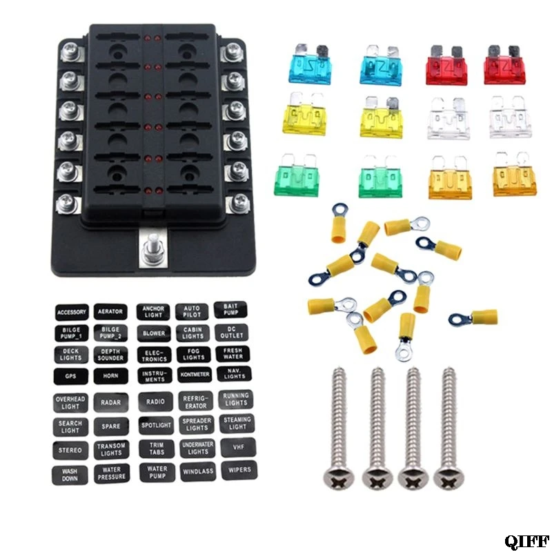 10 способ лезвия держатель предохранителя блок предохранителей красный