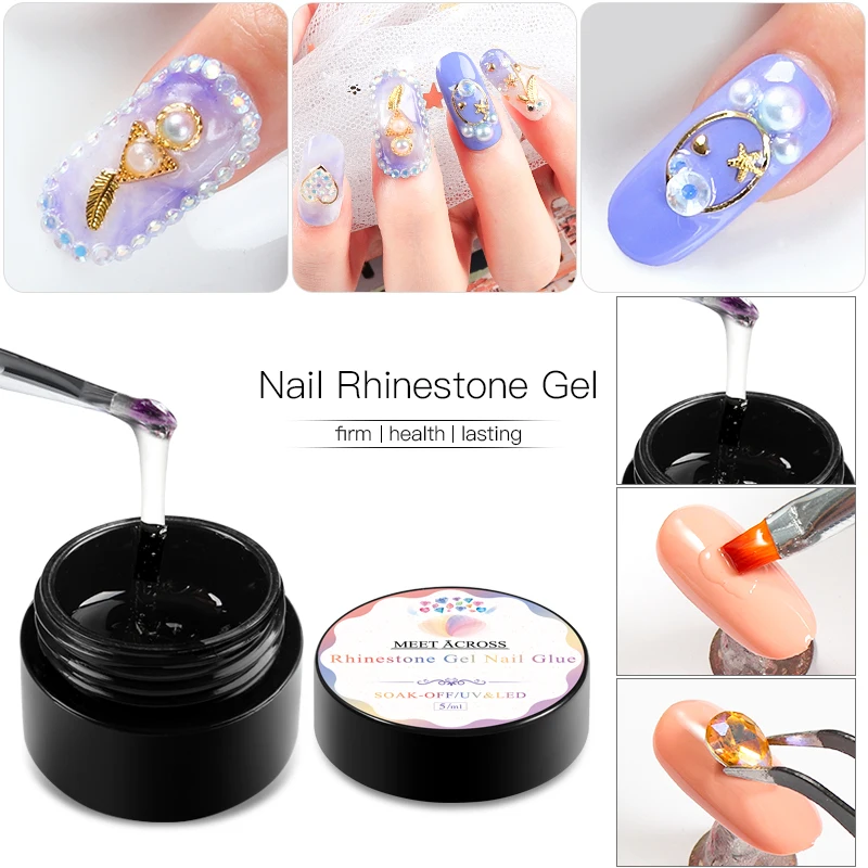 Накладные ногти на клейкой основе накладные акриловые Стразы для ногтей