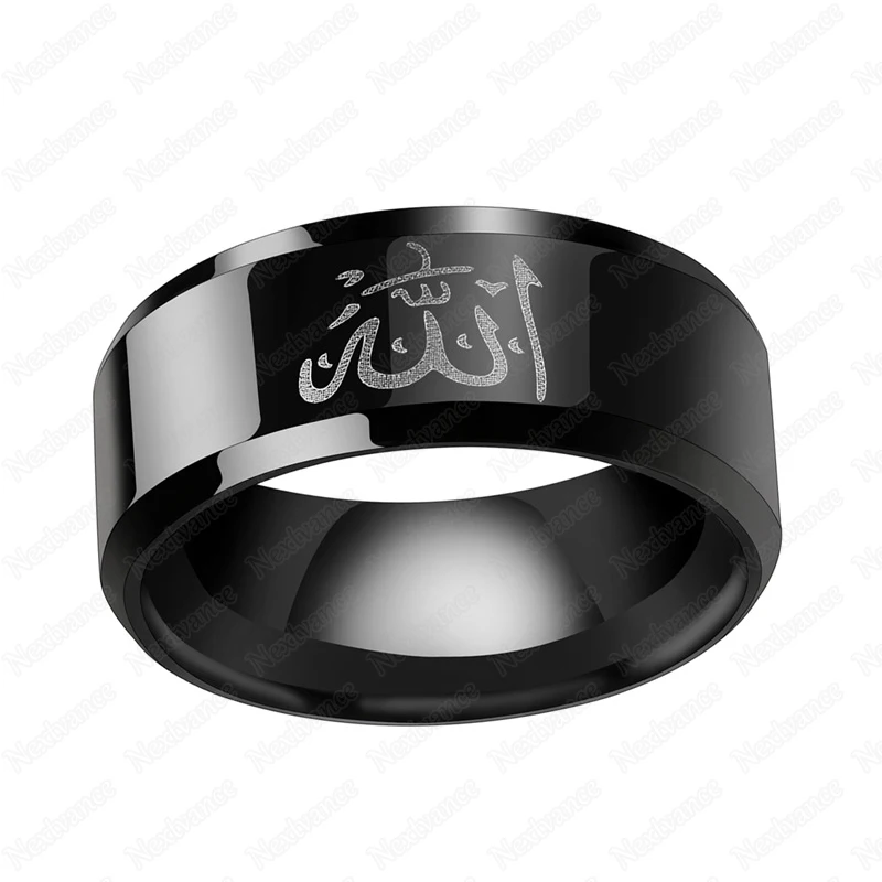 Nextvance Stainless Steel Muslim Allah Rings For Men Black Matte Couple Ring Engagement Wedding Lover | Украшения и аксессуары