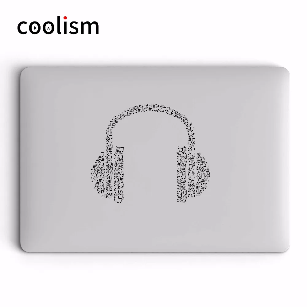 Ноты наушников Красочные ноутбук Стикеры для Apple Macbook Наклейка Pro Air retina 11 12 13 15 дюймов Mac поверхности книга часть кожи