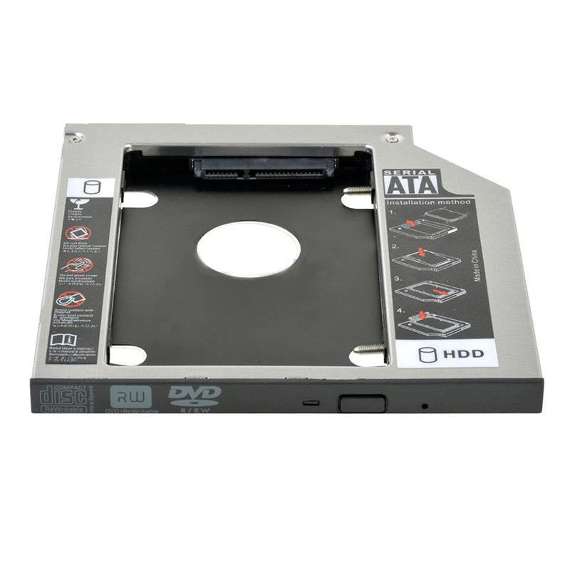 Универсальный 12 7 мм HDD Caddy оптический DVD Bay адаптер алюминиевый 2 5 дюймов SATA SSD