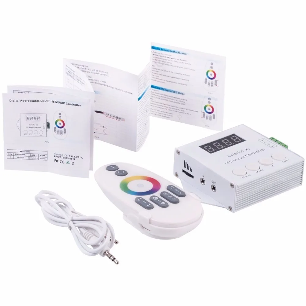Светодиодный музыкальный контроллер Symphony IC SP106E/Colorful Music X2 для WS2812B WS2811 WS2813 SK6812 1903