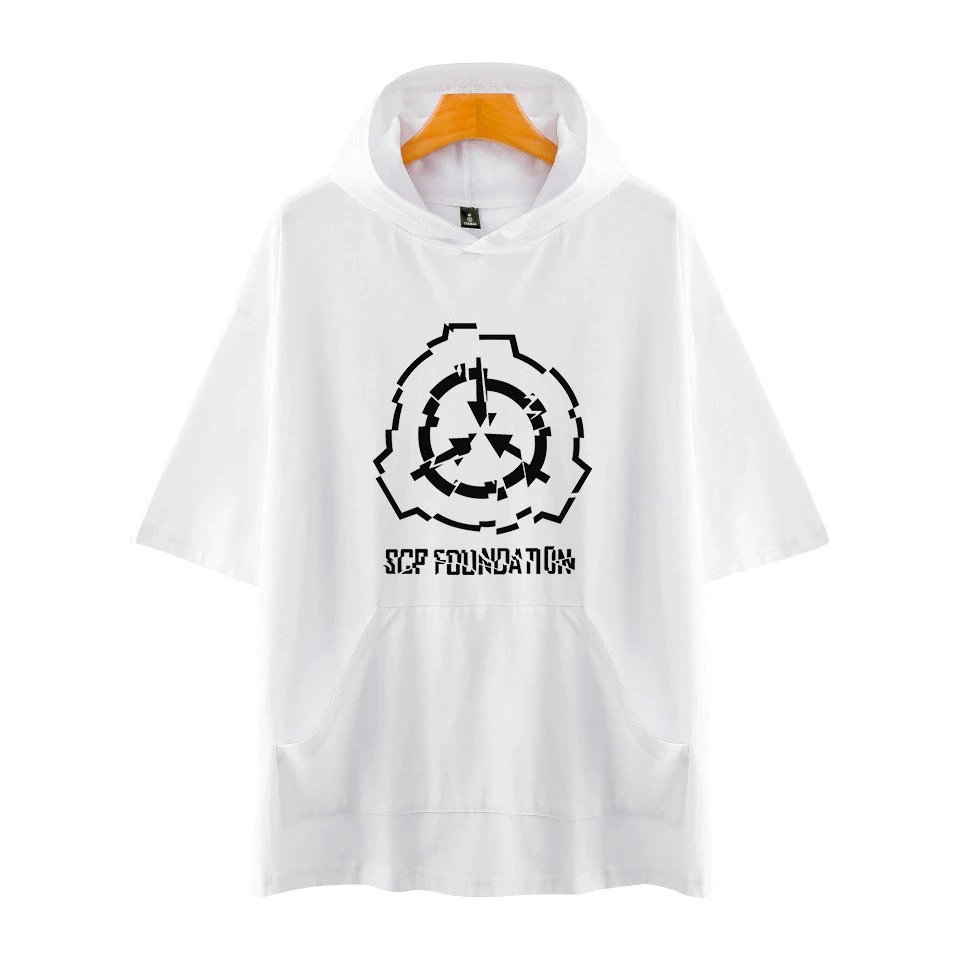 Новые модели SCP Foundation футболка с капюшоном для мужчин и женщин стиль досуга горячая Распродажа модные футболки с коротким рукавом и капюшоном