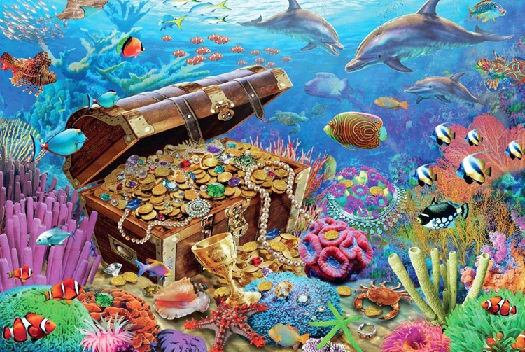 PUZZLE 500 PIECES MOMEMO подводной лодки Treasure Adult головоломки деревянные головоломки 1000 шт. декомпрессионная головоломка игра развивающие игрушки lля детей - Цвет: PUZZLE 500 PIECES