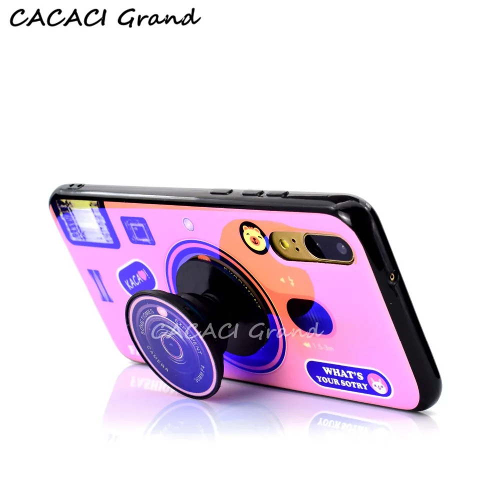 3D чехол для камеры huawei P30 Pro P20 Lite P9 P10 lite Plus P Smart Nova 4 3i 3 Ретро Мягкий ТПУ чехол с ремешком и подставкой