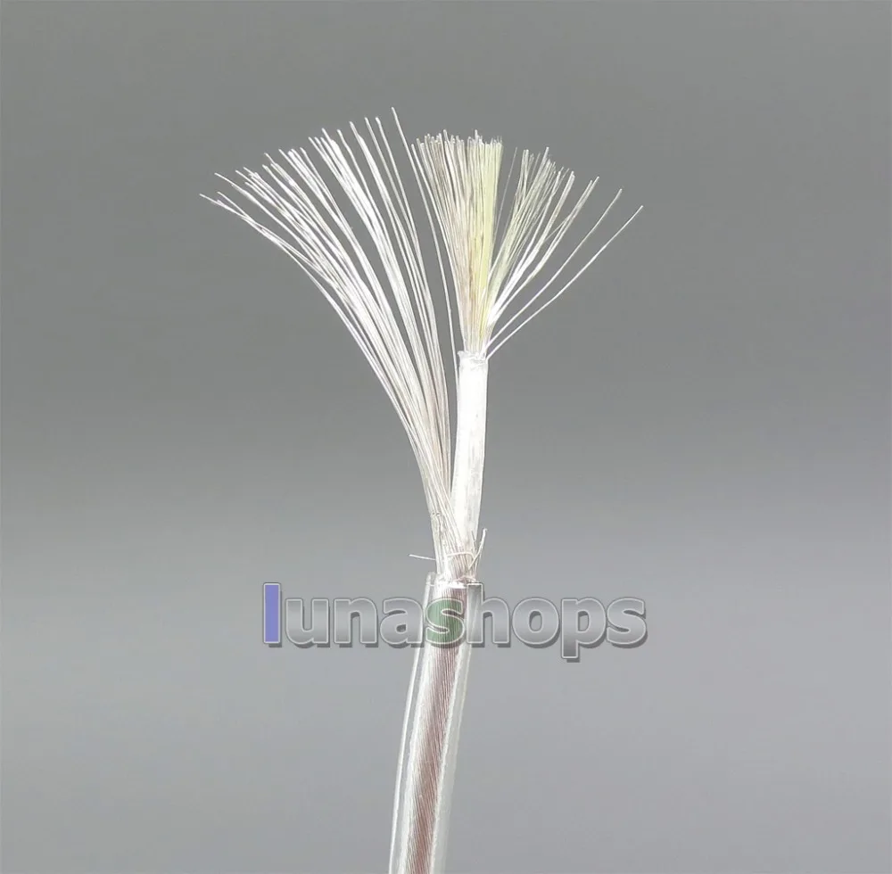LN006088 серебро Экранирование 4 мм кабель для наушников sony PHA 2A NW WM1Z WM1A AMP плеер до 3 5
