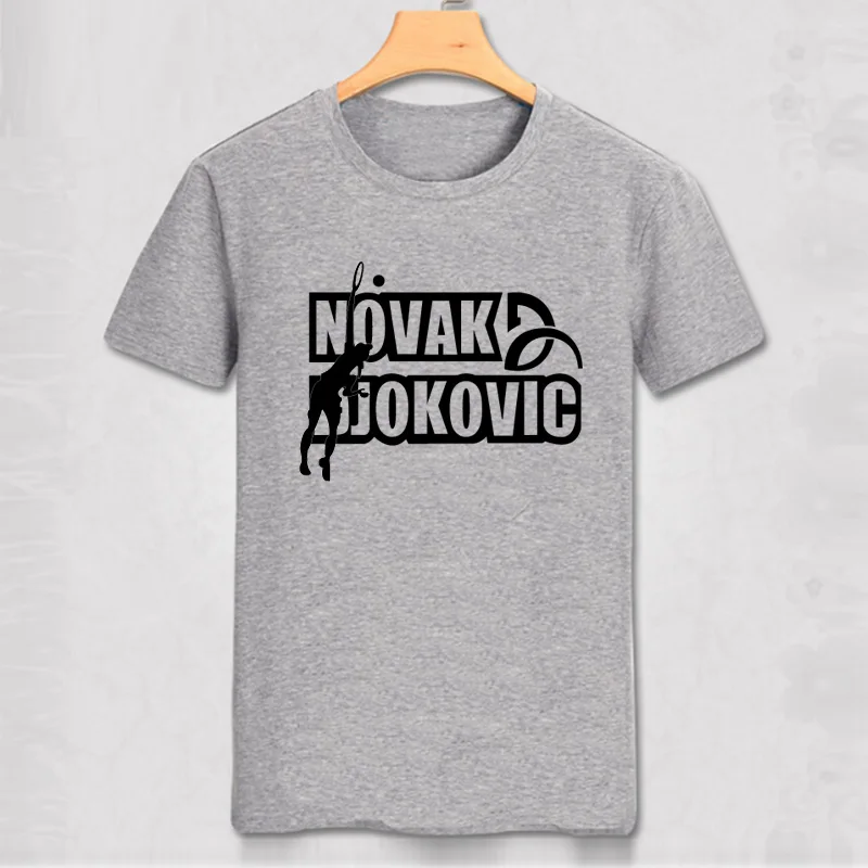 Мужские футболки модные Novak Djokovic с логотипом модная футболка принтом для мужчин и