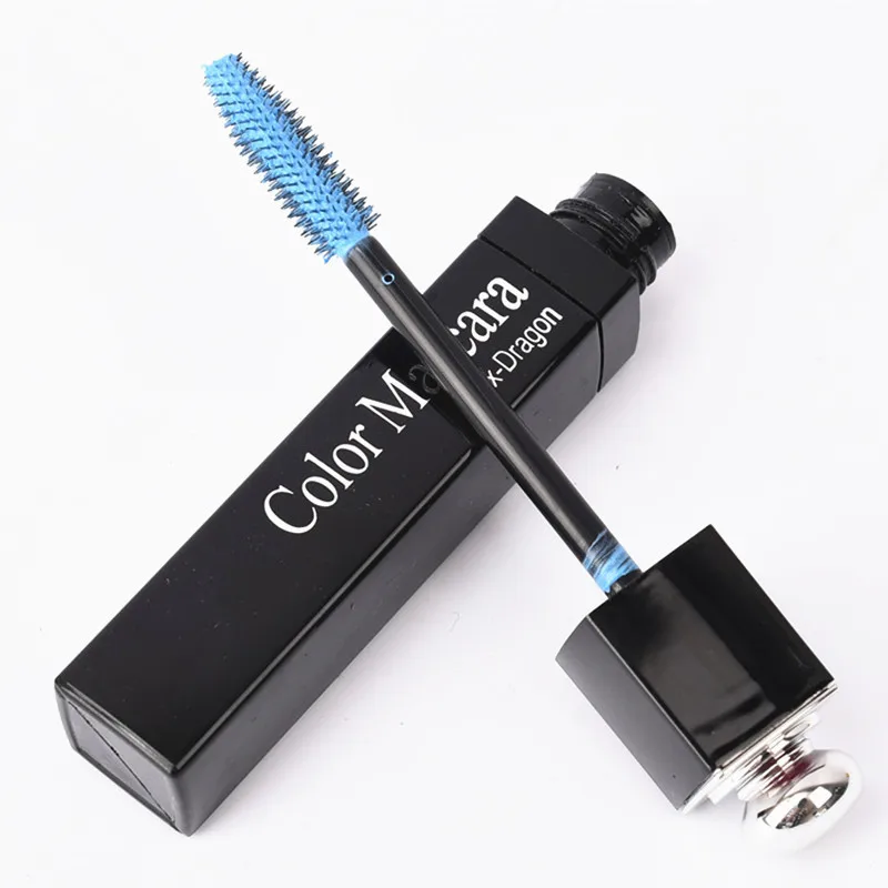 2 sky blue 1 шт., цветная тушь для макияжа глаз, водостойкая, легко удаляемая, синяя, белая, красная, черная, фиолетовая, удлиняющая ресницы, тушь для ресниц, вечерние, с драконом - Цвет: 2 sky blue