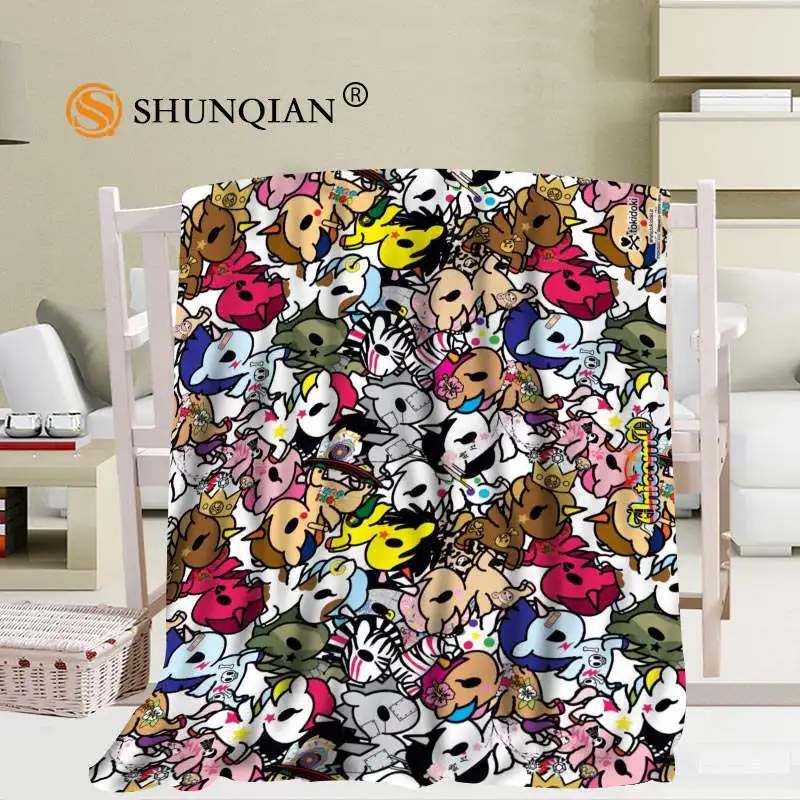 Tokidoki одеяло мягкие DIY диван кровать пледы одеяло ребенок взрослый теплый пользовательский одеяло 56x80Inch50X60Inch40X50Inch - Цвет: 1