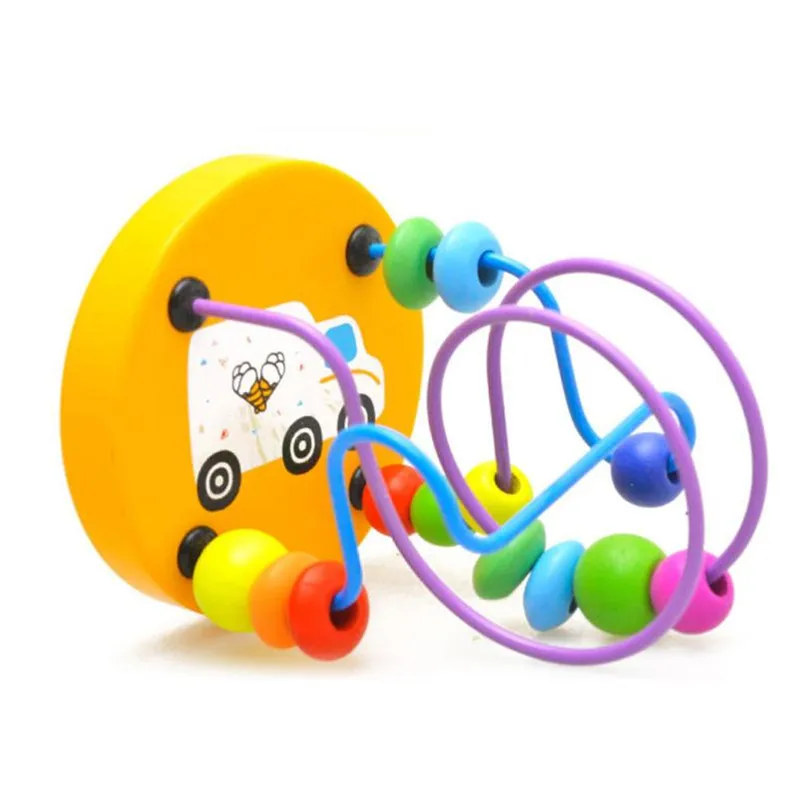 1Pcs Early Learning Toy Children Kids Baby Colorful Wooden Mini Around Beads Educational Mathematics Random Color M4 | Игрушки и хобби