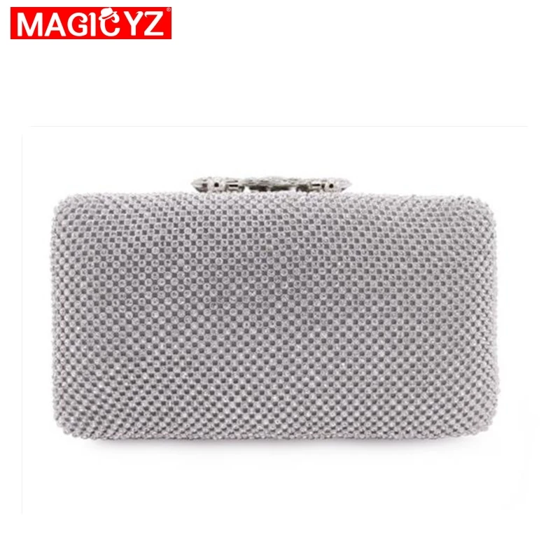 MAGICYZ женский клатч ручной работы Корона с алмазами сумка для банкета прямоугольная Свадебная вечерняя сумка женская сумка