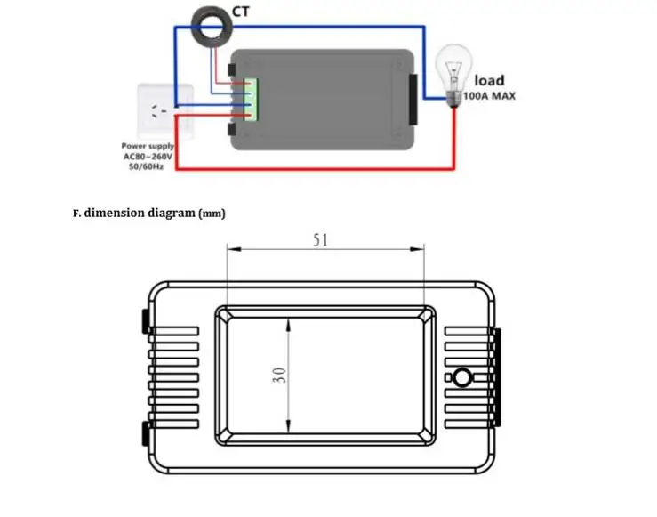 2018 AC 80 260V 100A 6IN1 монитор Цифровой Вольт усилитель напряжения сила тока ватт фактор