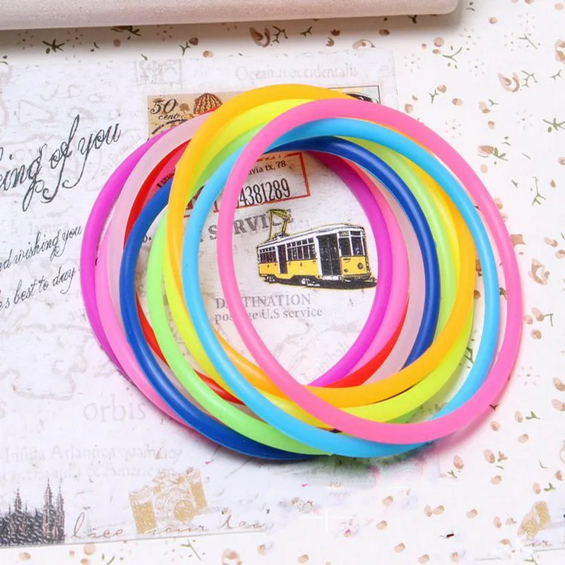 Модные эластичные силиконовые резинки карамельных цветов 10 шт. Весенняя резинка