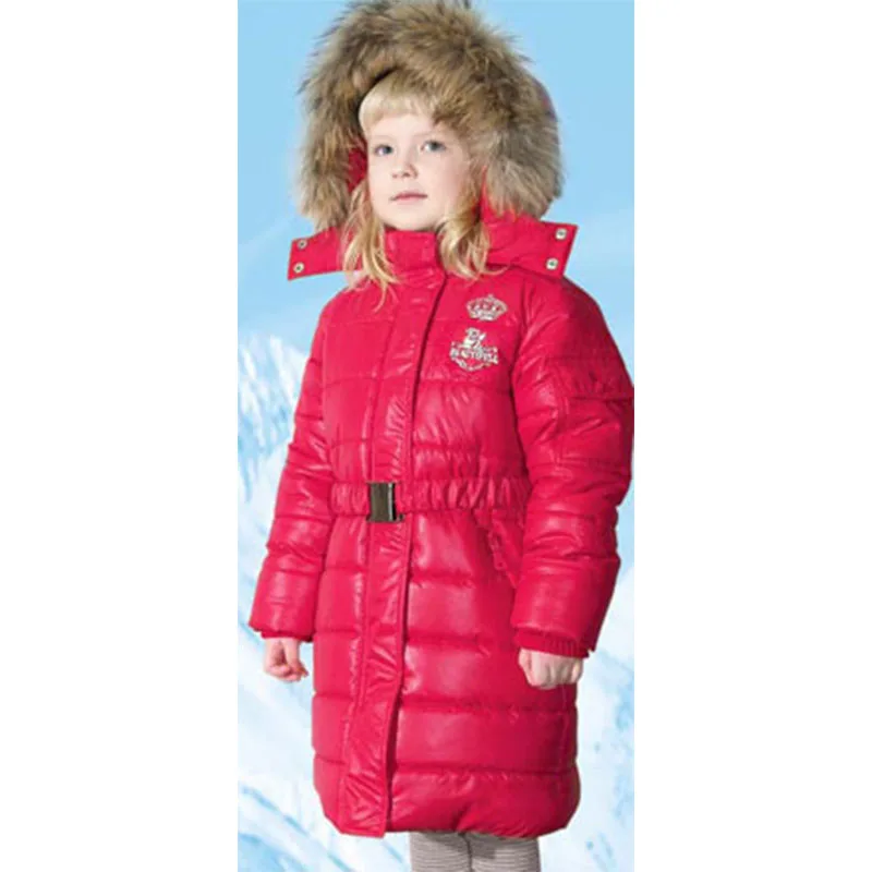 Бесплатная Доставка Высококачественный Пуховик для Девочек Пуховое Пальто