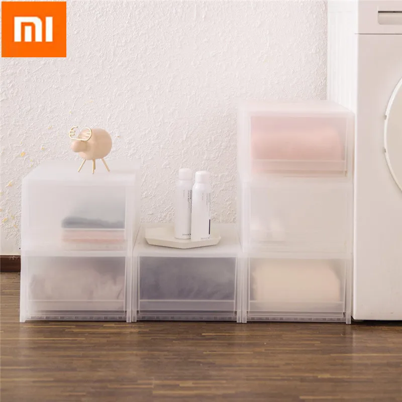 Xiaomi Storage Box PP Simple and Stylish Cover Design Youth Minimalist Style Boxes Bins | Электроника