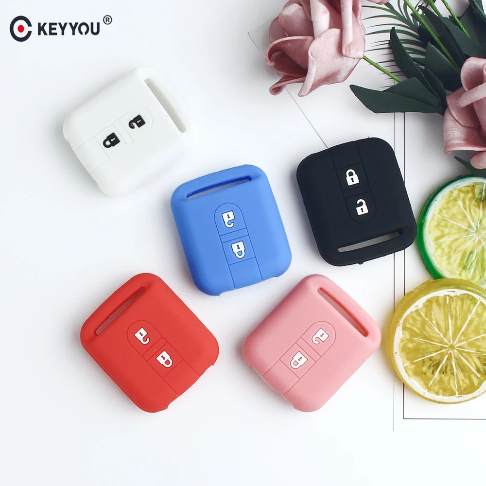 KEYYOU дистанционный автомобильный силиконовый чехол для ключей Nissan Qashqai Micra Navara Almera