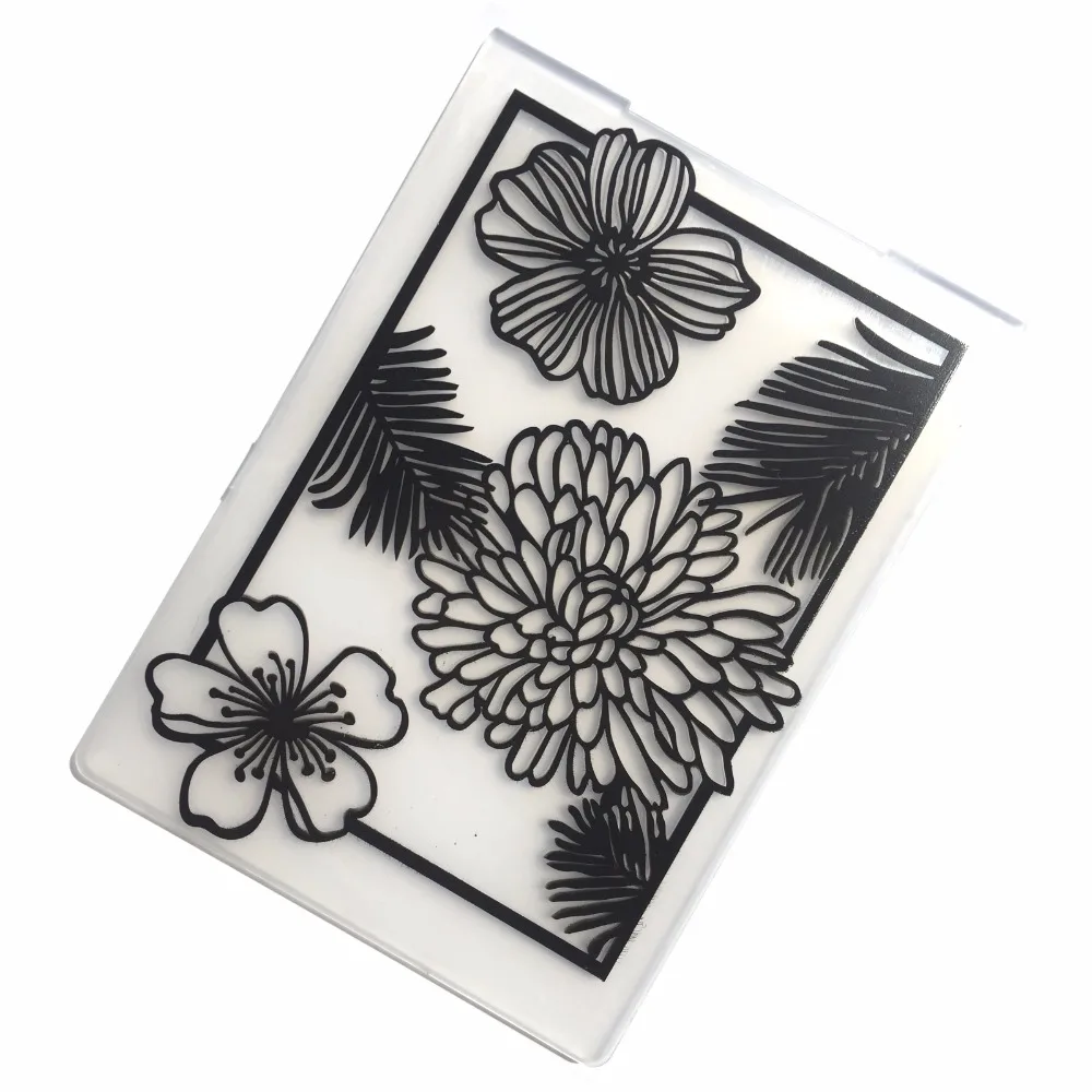 (5 8x4 1 дюйма) Цветочные рамки пластиковые папки для тиснения Сделай Сам