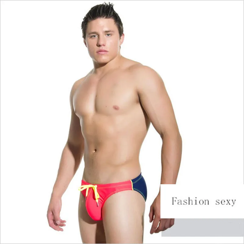 Мужские трусы брифы из нейлона черные слипы пляжная одежда сексуальное нижнее
