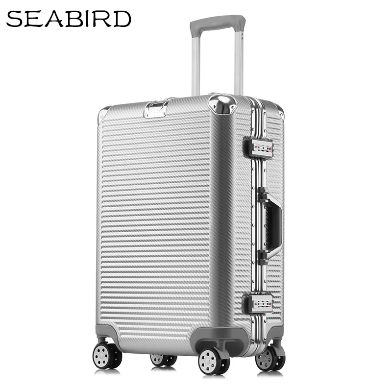 SEABIRD 2" 22" 2" 26" 29 дюймов алюминиевый каркас чемодан на колесиках для путешествий Спиннер переносить на каюте прокатки Hardside чемодан