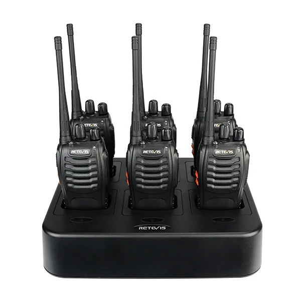 6 шт. Retevis H777 двухсторонняя рация+ шестиходовое зарядное устройство VOX UHF портативная рация трансивер для отеля/ресторана