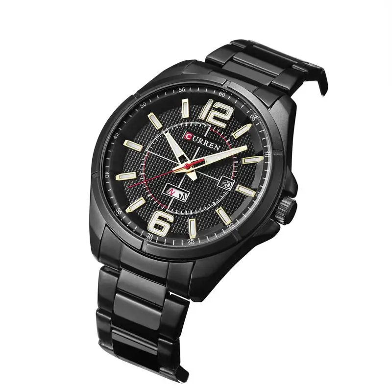 Curren Бизнес Кварцевые часы для мужчин Металл Нержавеющая сталь Группа Авто Дата День Неделя наручные часы Relogio Masculino с инструментом 8271