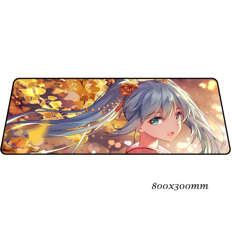 design 6 Хацунэ Мику коврик для мыши 800x300x2 мм милый игровой коврик для мыши большой геймерский коврик аниме компьютерный стол padmouse коврики для игровой клавиатуры - Цвет: design 6