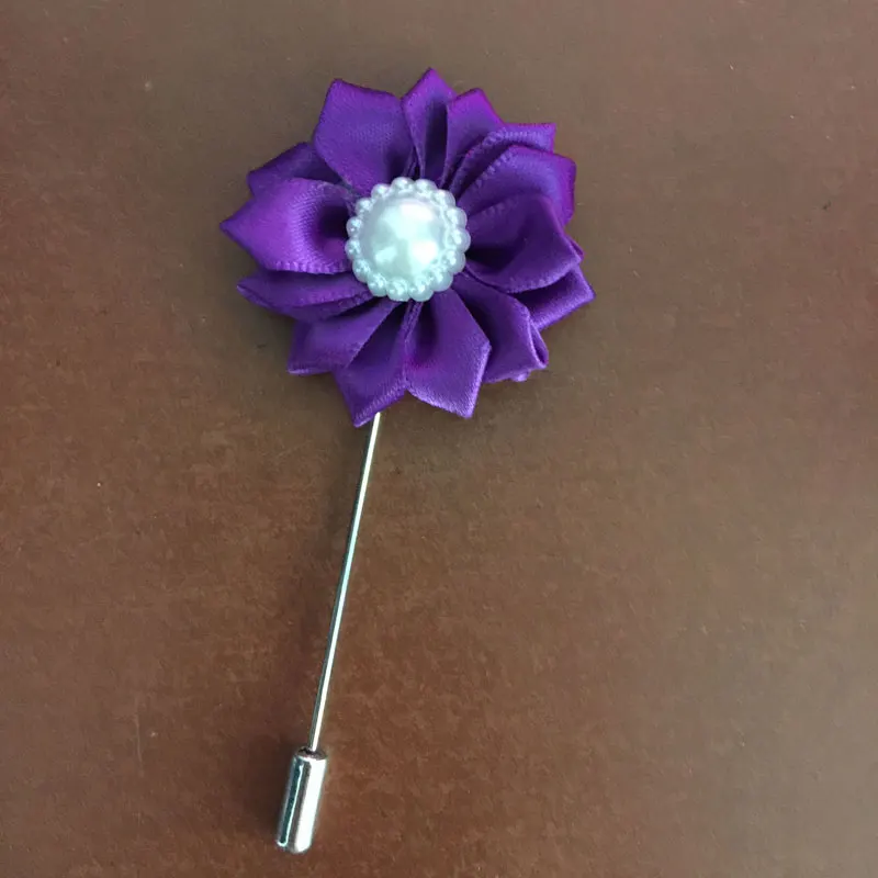 Модная Милая Мужская бутоньерка 1 шт. ручная работа лента роза Свадебная