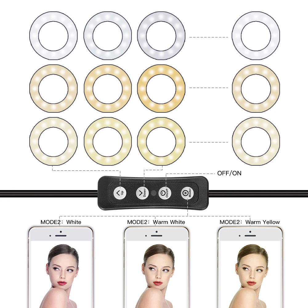 Zomei LED Ring Fill Light 6.0&quot 16cm 3200-5600K 64 LEDs Selfie Lamp Photographic Lighting With Mini Tripod with USB Plug | Электроника