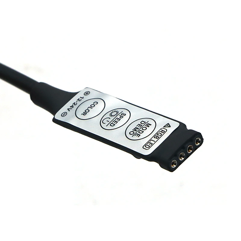 SZYOUMY 12 В 24 светодиодный RGB контроллер мини 3 клавиши DC Plug wire LED черный белый диммер
