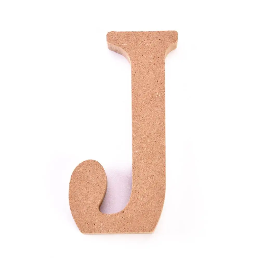 J DIY 26 больших A-Z Алфавит украшения деревянные поделки инновационные DIY буквы Украшения настольные орнаменты свадебное украшение Вечерние - Цвет: J