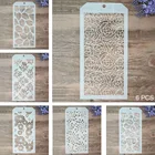 6 шт., геометрический трафарет для рукоделия, альбом сделай сам, декоративные бумажные открытки