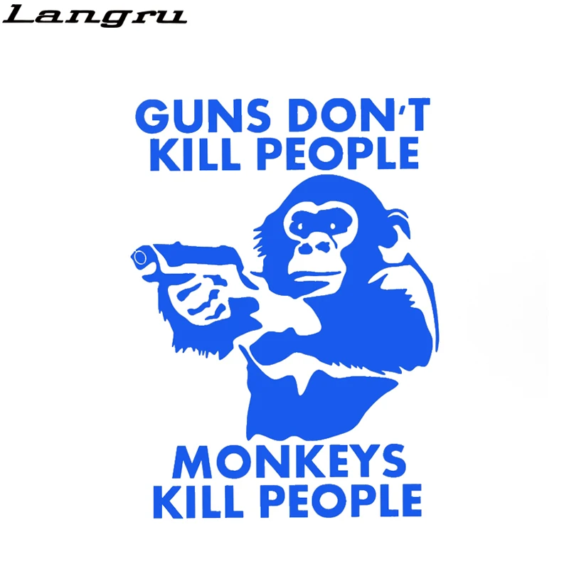 Guns Don't Kill People Large Animal Monkey Car Stickers for Motorhome Minicab Bumper Motorcycle Styling Vinyl Decal Jdm | Автомобили и