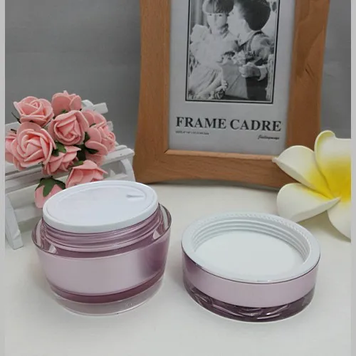 50 г Пастельная фиолетовая акриловая бутылка для крема с крышкой в форме цветка