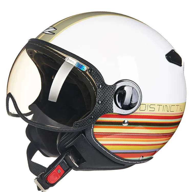 White DD51 Moto rcycle шлем Chopper с открытым лицом винтажный шлем 210c4 moto Casque Casco moto cicleta Capacete Pilot мужские и женские шлемы - Цвет: White DD51
