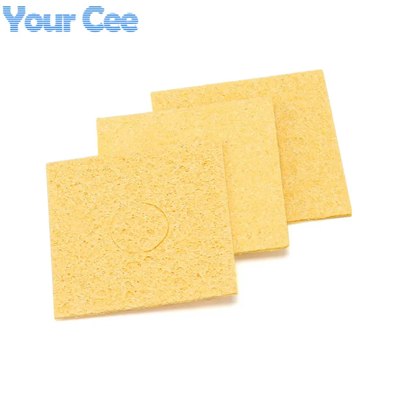 Наконечник паяльника желтая термостойкая губка для сварки удаления олова 6 х6 см