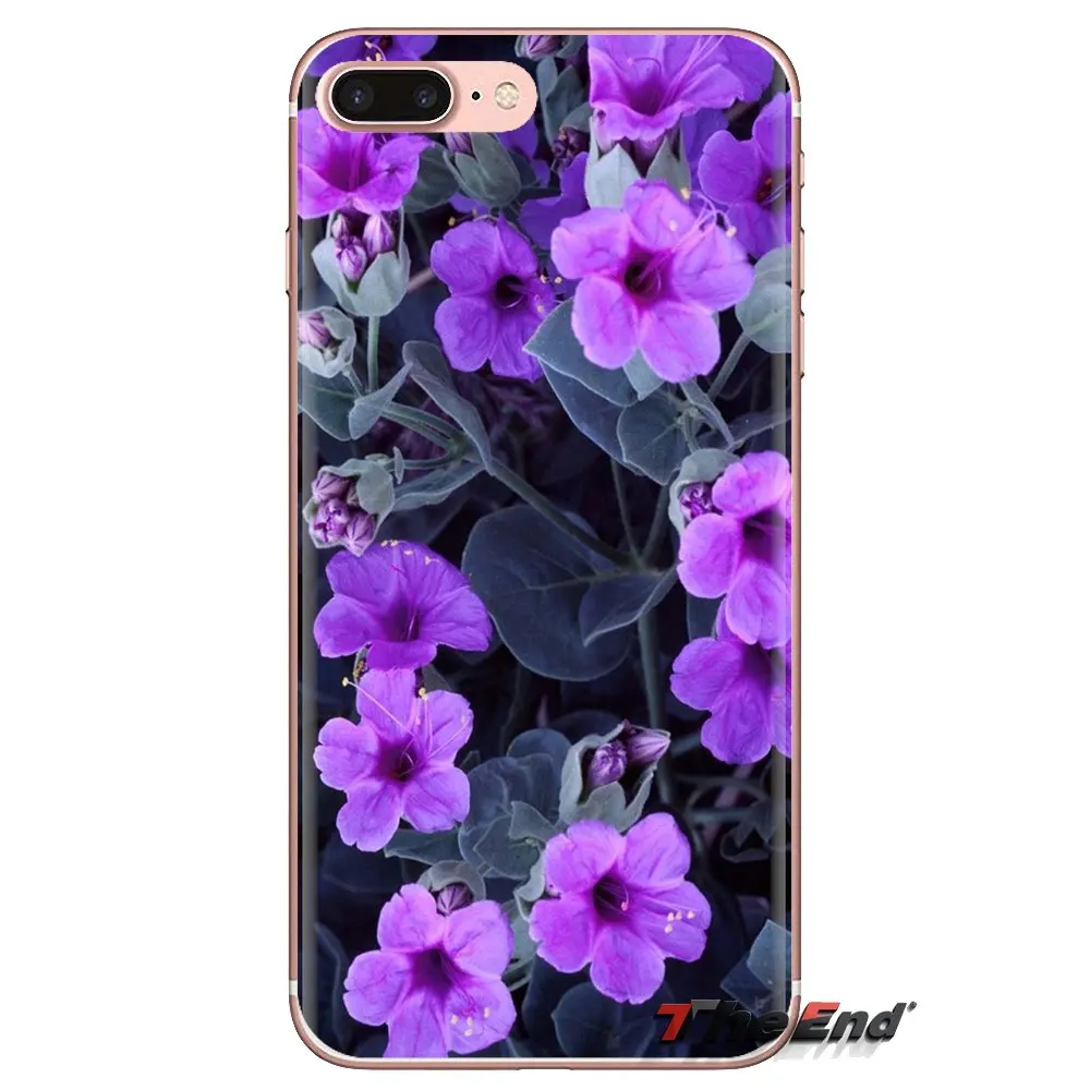 Soft Transparent Cases Covers For Samsung Galaxy J1 J2 J3 J4 J5 J6 J7 J8 Plus 2018 Prime 2015 2016 2017 sweet Violet flower |