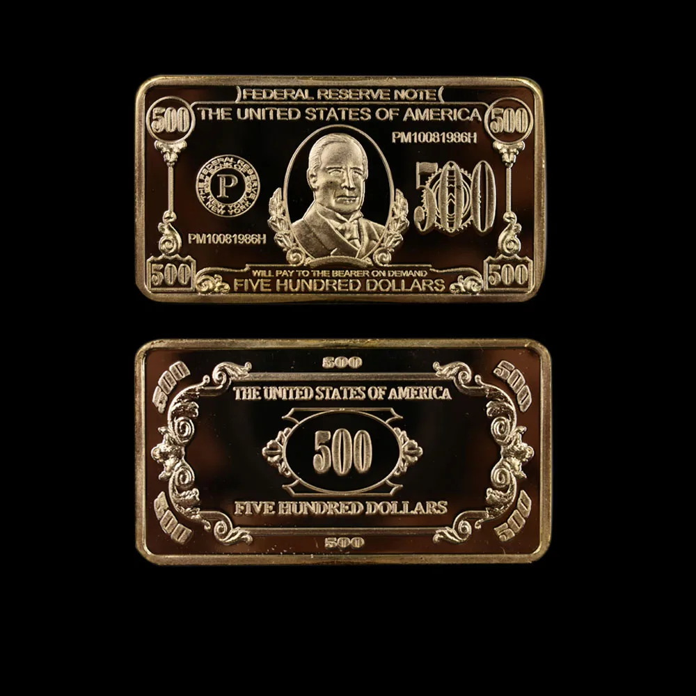 Квадратный 24K позолоченные памятная монета 1/2 / 5/100/500/1000 USD коллекция искусство