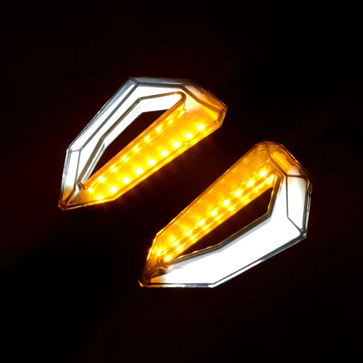

Motorcycle Universel M10 Turn Signal Lights For Honda Kawasaki BMW Yamaha KTM Blinker Front Rear Light 2 color in one Indicator