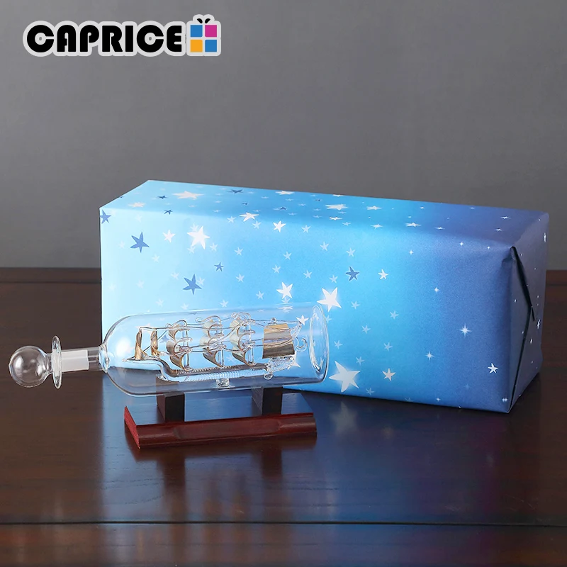Корабль в бутылке стеклянная лодка деревянная основа декоративные домашние