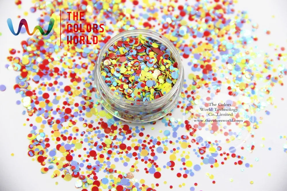 _ Смешанные размеры смешанные цвета круглая точка форма для ногтевого дизайна и