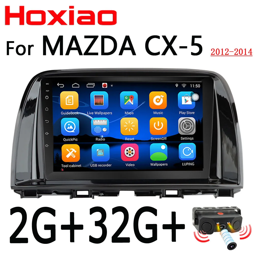 Для Mazda CX-5 CX5 CX 5 2012 2013 9 дюймов 1024*600 экран Автомобильный Android Радио BT WiFi gps стерео 2 din Автомобильный dvd-плеер - Цвет: 2G With radar camera