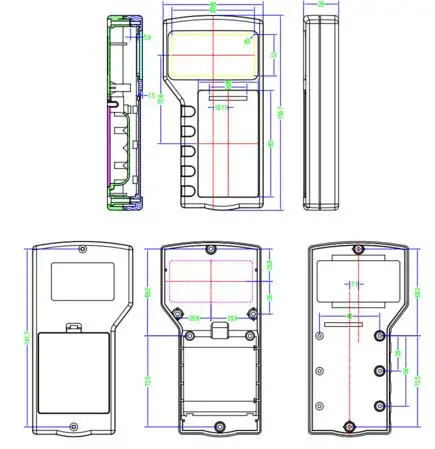 Пластиковый Карманный корпус для электроники 4 держателя батарейки AA 155*80*25