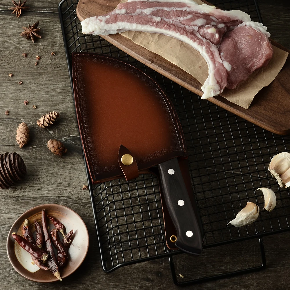XYj полный Tang нож мясника кухонные ножи шеф повара ручной работы кованые