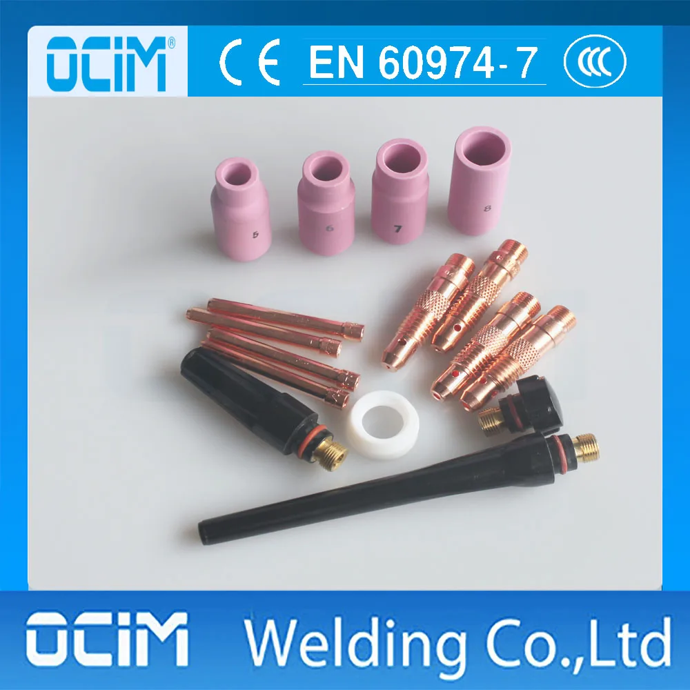 Комплект расходных материалов для горелки TIG 16 шт. подходит сварочных горелок PTA DB