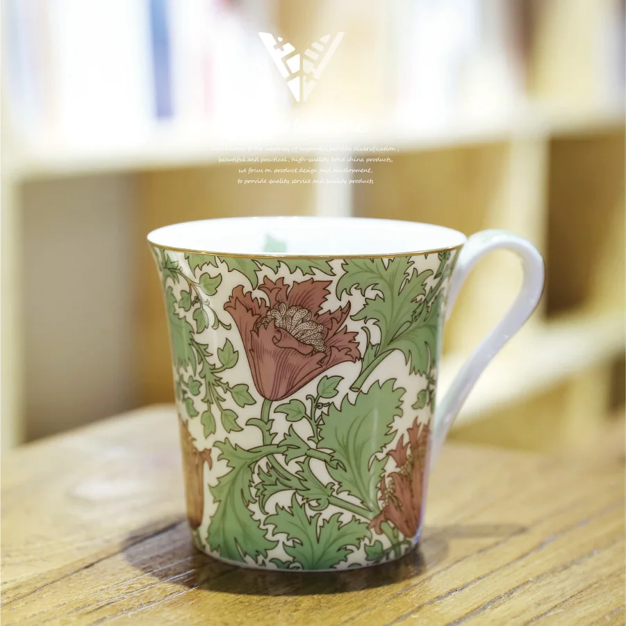 Кофейная кружка Bone China British William Morris Северная Европа роспись чайная ретро