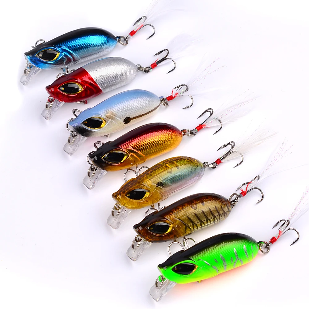 Жесткая Рыболовная Приманка Minnow 7 шт. с 3d глазами приманка для рыбалки 5 см 2 17